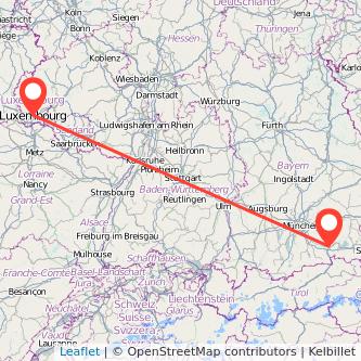 Rosenheim Luxemburg Bahn Karte