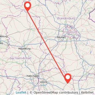 Riesa Wittenberge Bahn Karte