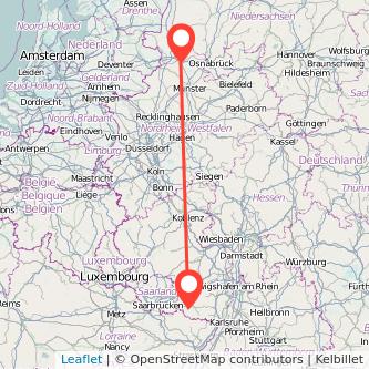 Rheine Pirmasens Mitfahrgelegenheit Karte