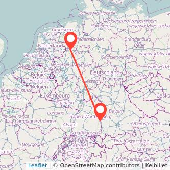 Rheine Neu-Ulm Mitfahrgelegenheit Karte