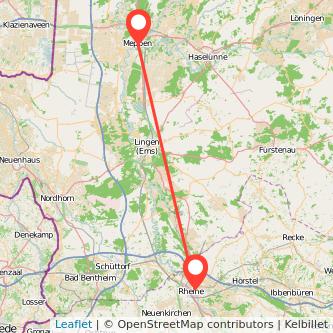 Rheine Meppen Mitfahrgelegenheit Karte