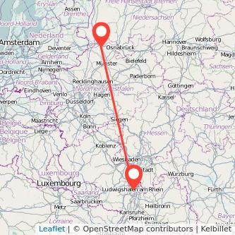 Rheine Mannheim Mitfahrgelegenheit Karte