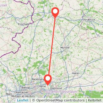 Rheine Castrop-Rauxel Mitfahrgelegenheit Karte