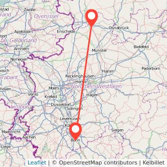 Rheine Bonn Mitfahrgelegenheit Karte