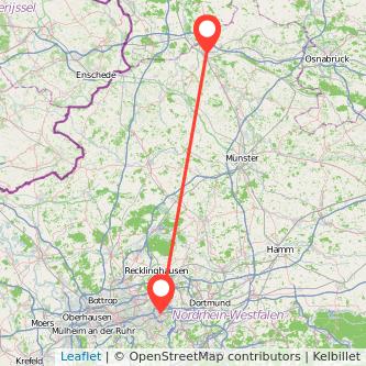 Rheine Bochum Mitfahrgelegenheit Karte
