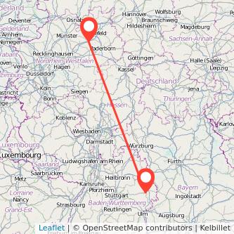 Rheda-Wiedenbrück Aalen Mitfahrgelegenheit Karte