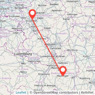 Reutlingen Ratingen Mitfahrgelegenheit Karte