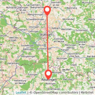 Reutlingen Ludwigsburg Mitfahrgelegenheit Karte