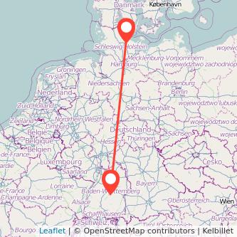 Reutlingen Kiel Mitfahrgelegenheit Karte
