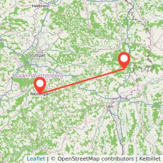 Reutlingen Heidenheim an der Brenz Mitfahrgelegenheit Karte