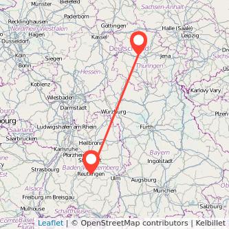 Reutlingen Gotha Mitfahrgelegenheit Karte