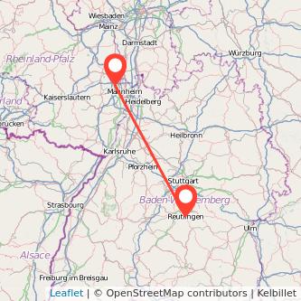 Reutlingen Frankenthal Mitfahrgelegenheit Karte
