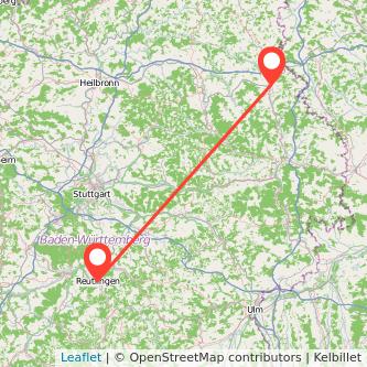 Reutlingen Crailsheim Mitfahrgelegenheit Karte