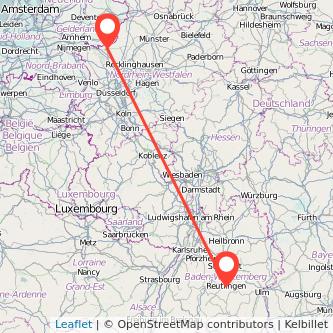 Reutlingen Bocholt Mitfahrgelegenheit Karte