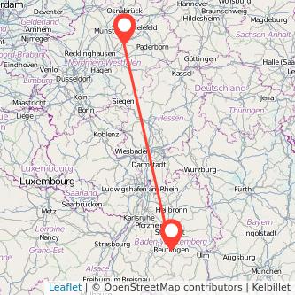 Reutlingen Beckum Mitfahrgelegenheit Karte