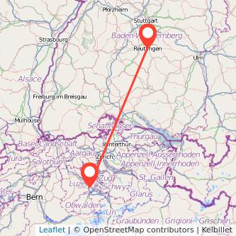 Reutlingen Luzern Mitfahrgelegenheit Karte