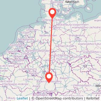 Rendsburg Reutlingen Bahn Karte