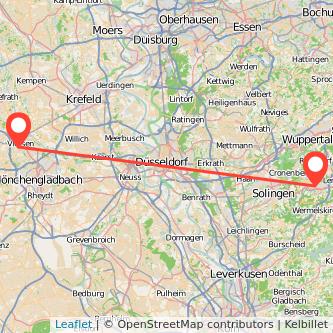 Remscheid Viersen Mitfahrgelegenheit Karte