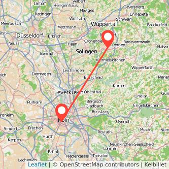Remscheid Köln Mitfahrgelegenheit Karte