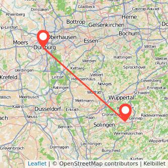Remscheid Duisburg Mitfahrgelegenheit Karte