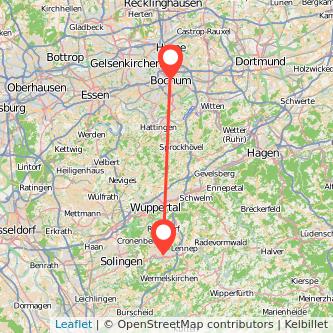Remscheid Bochum Mitfahrgelegenheit Karte