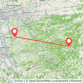 Remscheid Bad Berleburg Bus Karte