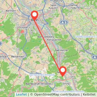 Remagen Bonn Bahn Karte