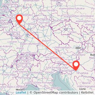 Remagen Zagreb Bahn Karte