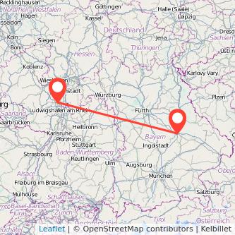 Regensburg Worms Bahn Karte