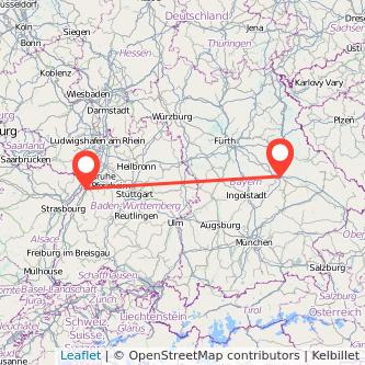 Regensburg Rastatt Mitfahrgelegenheit Karte
