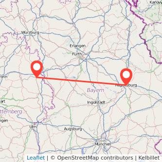 Regensburg Crailsheim Mitfahrgelegenheit Karte