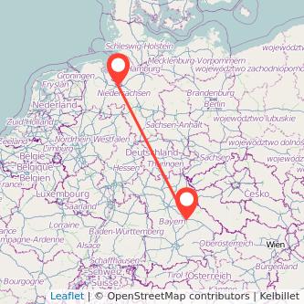 Regensburg Bremen Mitfahrgelegenheit Karte
