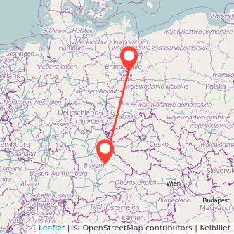 Regensburg Bernau bei Berlin Mitfahrgelegenheit Karte