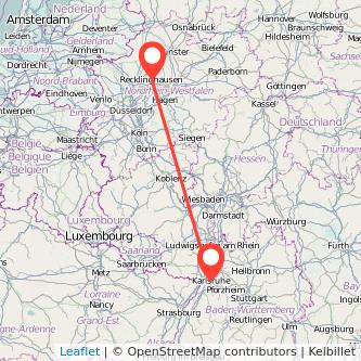 Recklinghausen Karlsruhe Mitfahrgelegenheit Karte