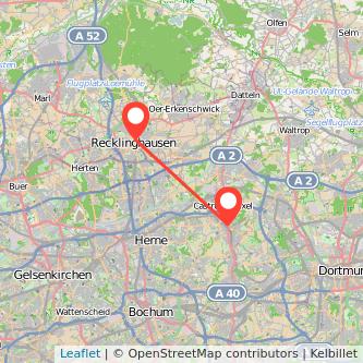 Recklinghausen Castrop-Rauxel Mitfahrgelegenheit Karte