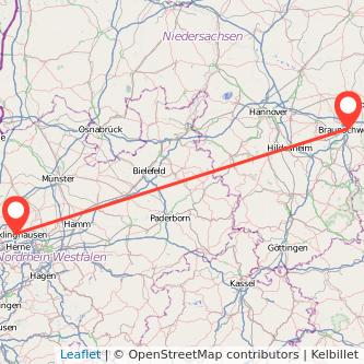 Recklinghausen Braunschweig Mitfahrgelegenheit Karte
