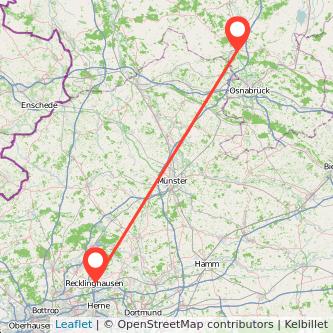 Recklinghausen Bramsche Mitfahrgelegenheit Karte