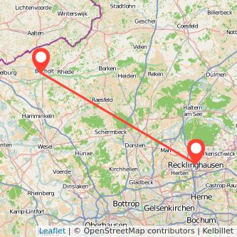 Recklinghausen Bocholt Mitfahrgelegenheit Karte