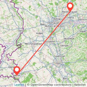 Recklinghausen Aachen Mitfahrgelegenheit Karte