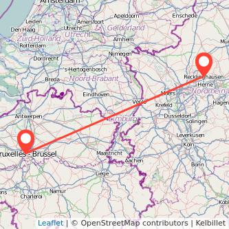 Recklinghausen Brüssel Mitfahrgelegenheit Karte