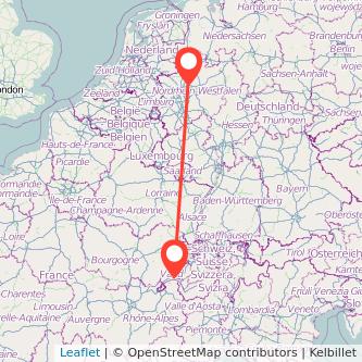 Recklinghausen Lausanne Bahn Karte