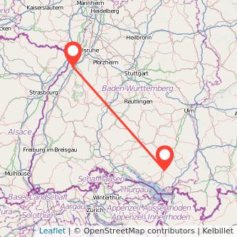 Ravensburg Rastatt Bahn Karte