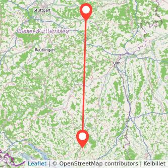 Ravensburg Göppingen Mitfahrgelegenheit Karte