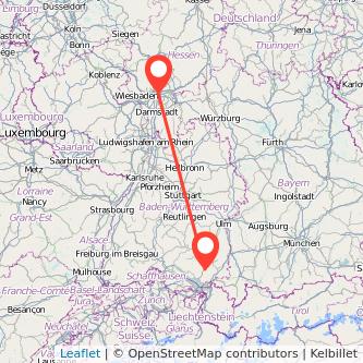 Ravensburg Frankfurt am Main Mitfahrgelegenheit Karte