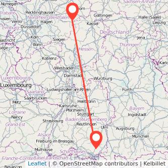 Ravensburg Brilon Bus Karte