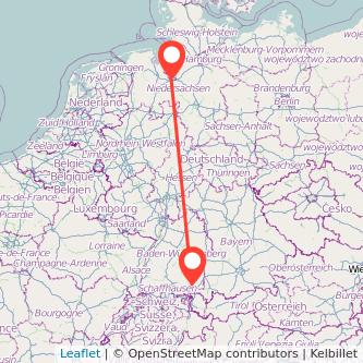 Ravensburg Bremen Mitfahrgelegenheit Karte