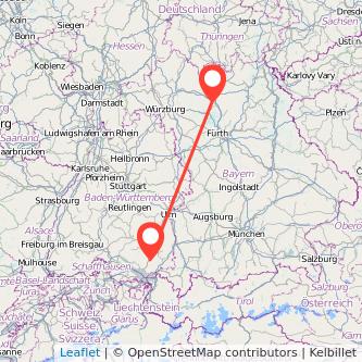 Ravensburg Bamberg Mitfahrgelegenheit Karte