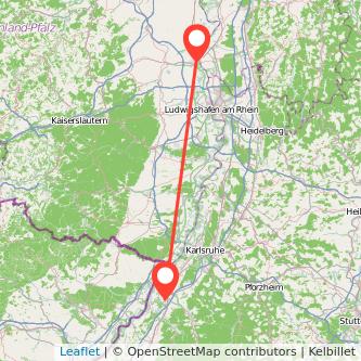 Rastatt Worms Bahn Karte