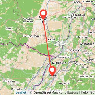 Rastatt Landau in der Pfalz Mitfahrgelegenheit Karte