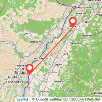 Rastatt Kehl Mitfahrgelegenheit Karte